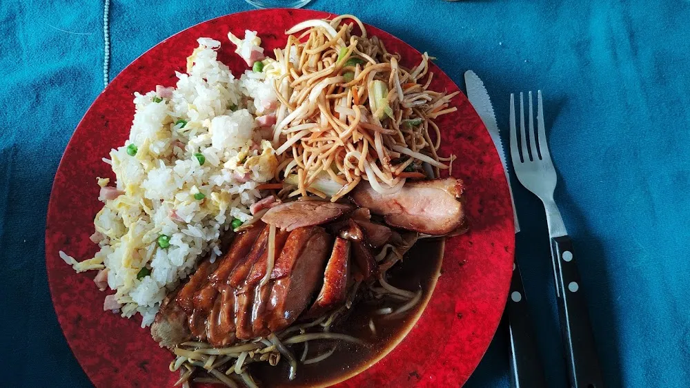 Canard Laqué Riz Cantonais Et Nouilles